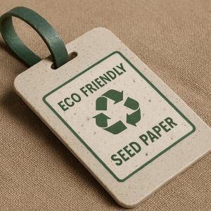Eco Friendly Recycled Plastic Luggage Tag with Seed Paper Insert